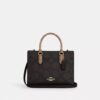 Borsa Tote piccola Maggie in Signature Canvas a blocchi