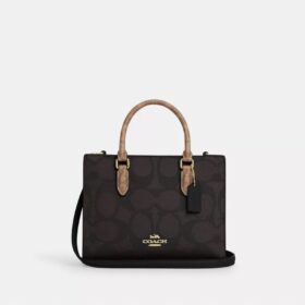 Borsa Tote piccola Maggie in Signature Canvas a blocchi
