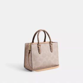 Borsa Tote piccola Maggie in Signature Canvas a blocchi