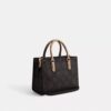Borsa Tote piccola Maggie in Signature Canvas a blocchi