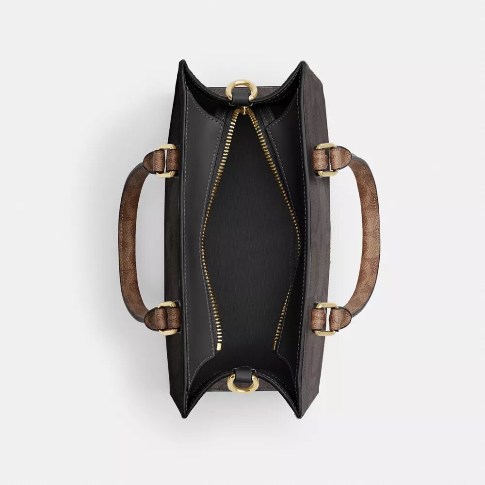 Borsa Tote piccola Maggie in Signature Canvas a blocchi