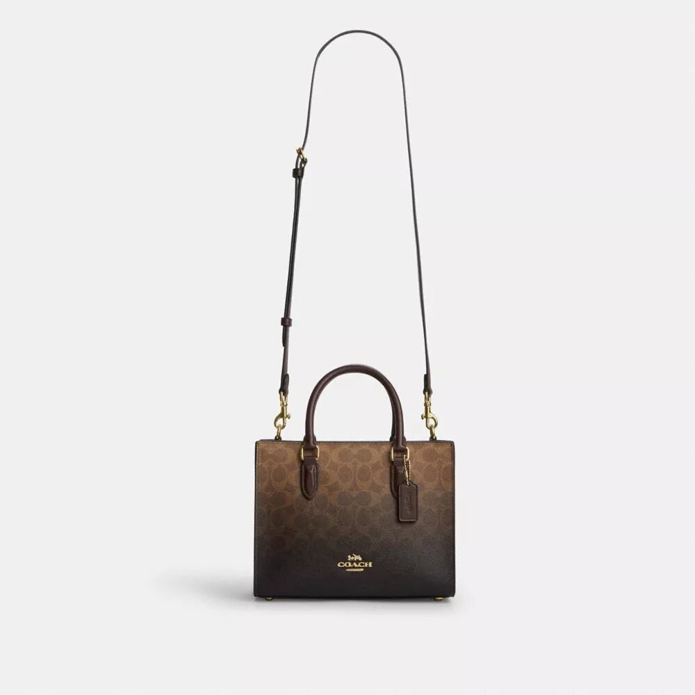 Borsa Tote piccola Maggie in Signature Canvas sfumato
