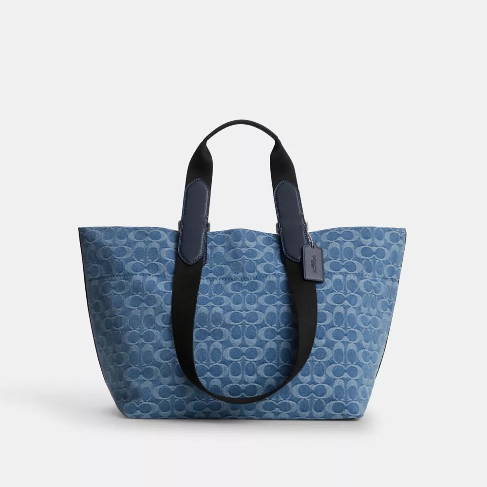 Borsa Tote Small Tour in denim esclusivo