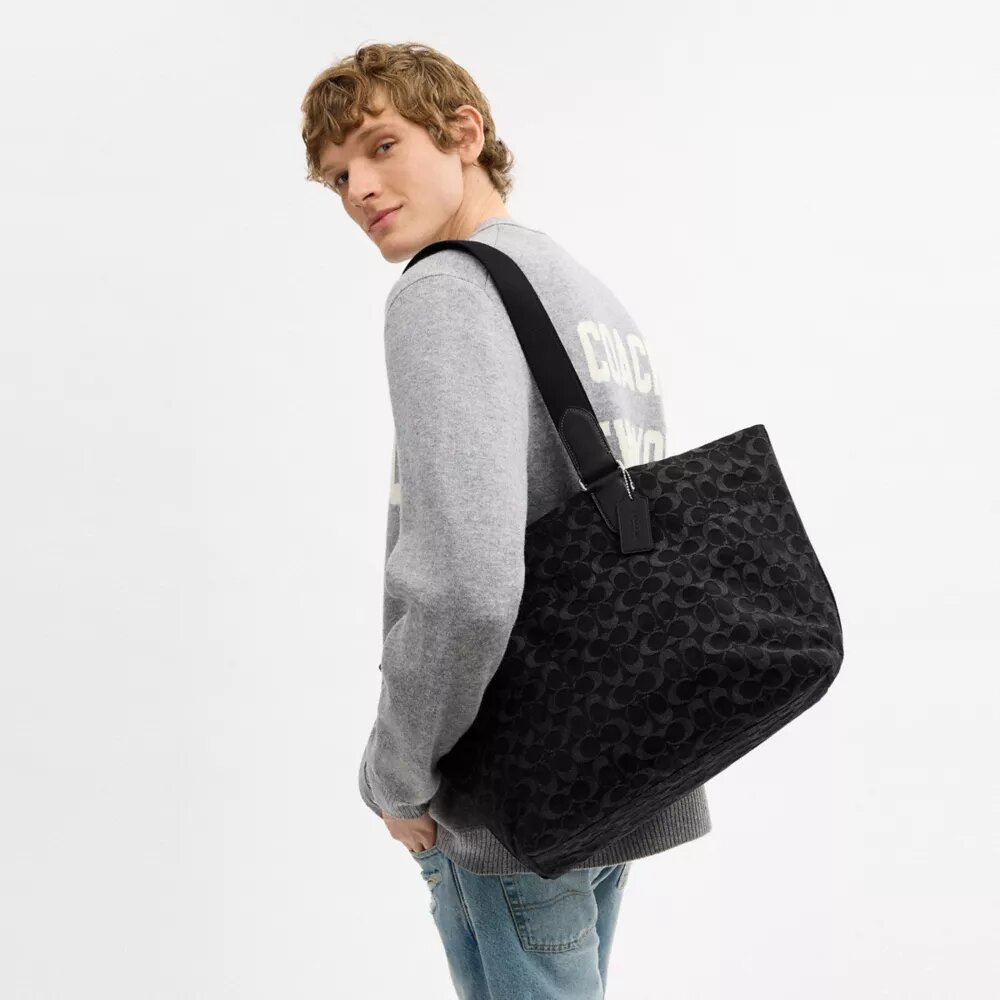 Borsa Tote Small Tour in denim esclusivo