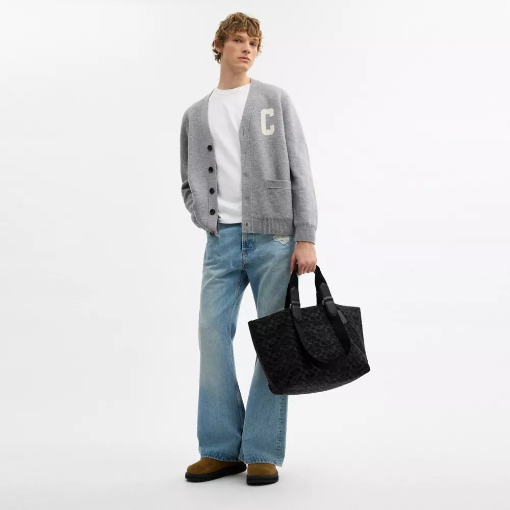 Borsa Tote Small Tour in denim esclusivo