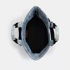 Borsa Tote "Small Tour" in denim "Loved" con ciondoli