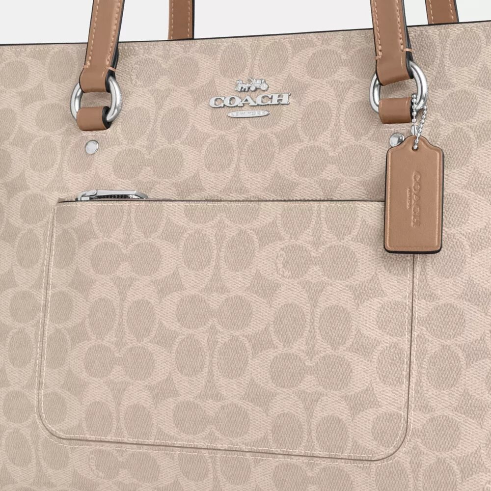 Borsa Tote Station in Signature Canvas