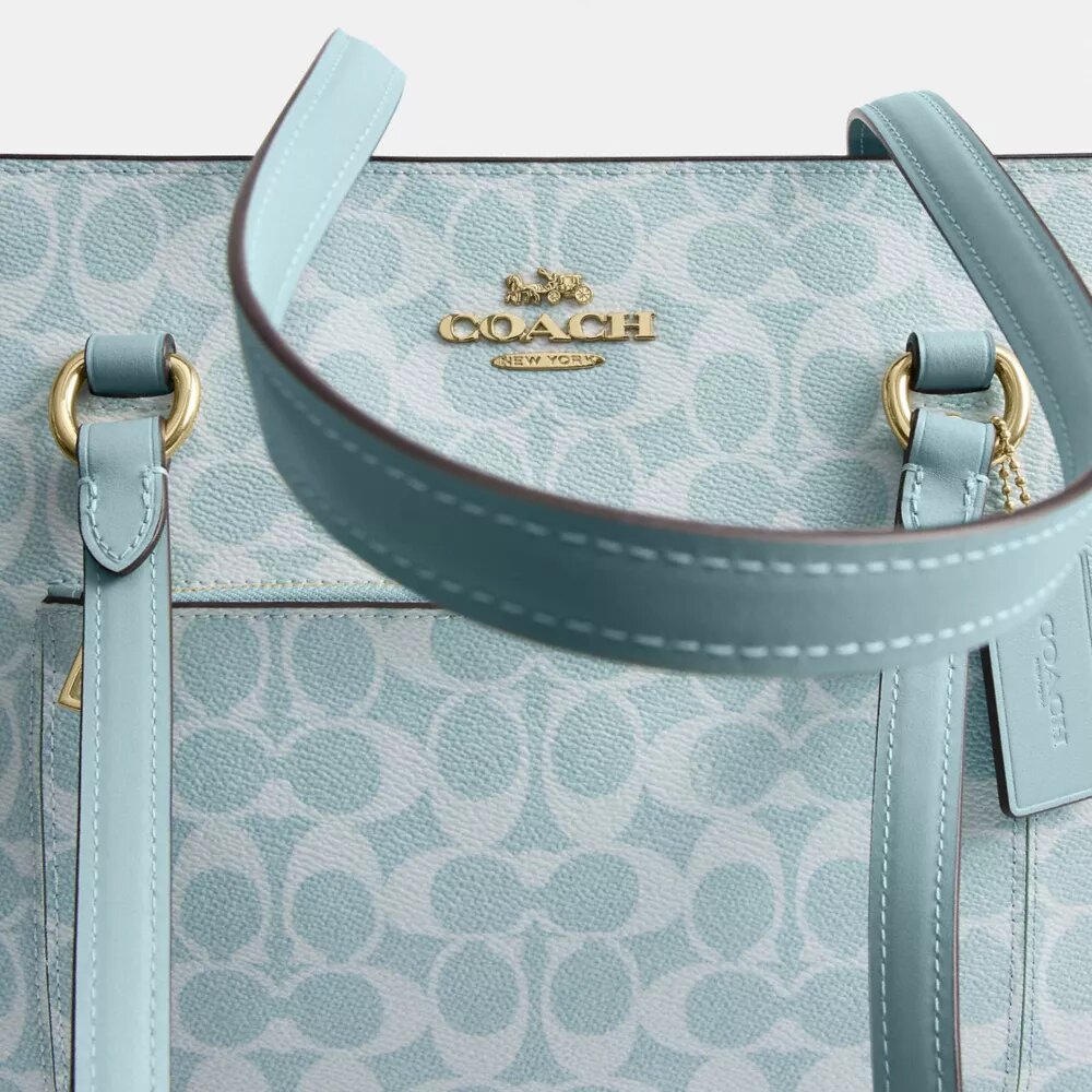 Borsa Tote Station in Signature Canvas
