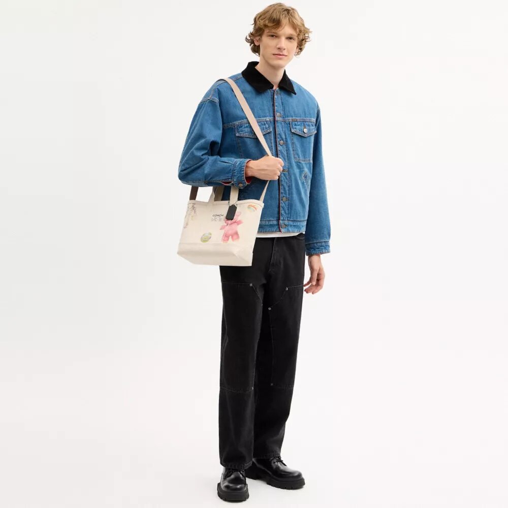 Borsa Utility Shopper 27 con stampa a schizzi