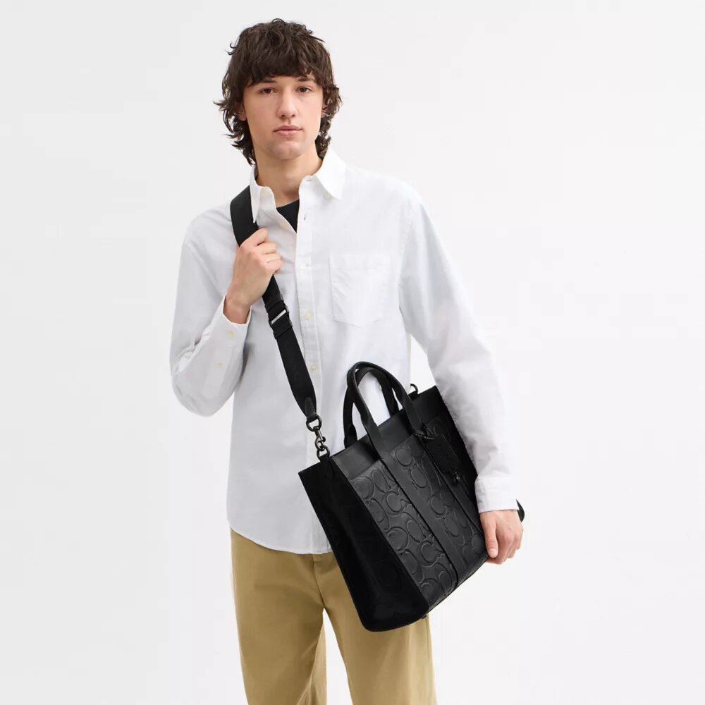 Borsa Wesley in pelle Signature Maxi