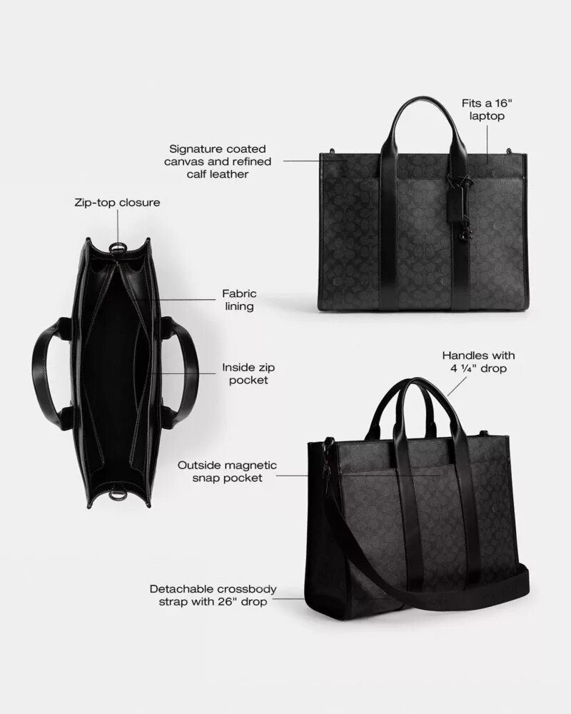 Borsa Wesley in Signature Canvas