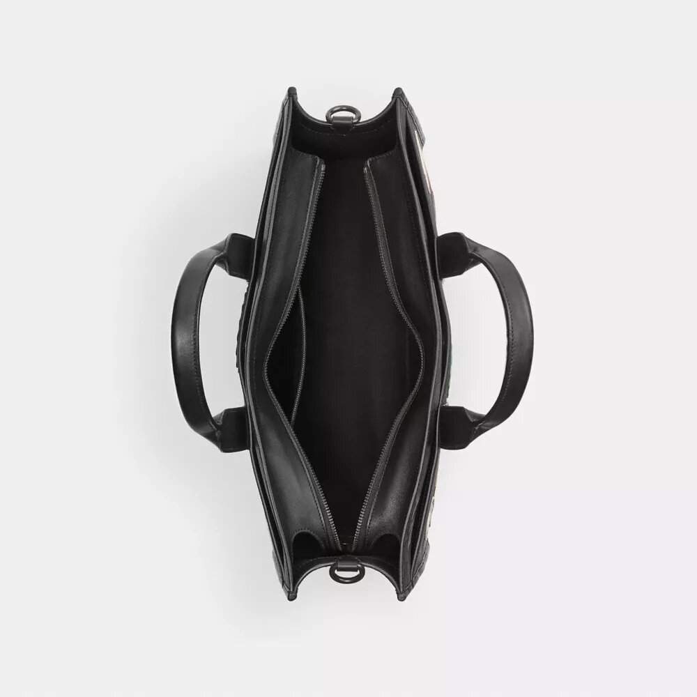 Borsa Wesley in Signature Canvas con toppe