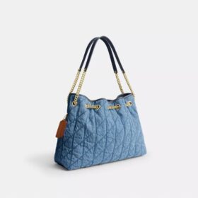 Borse a spalla Evelyn in cotone rigenerativo con trapuntatura