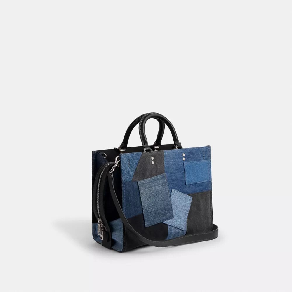 Borse Rogue con patchwork in denim riciclato