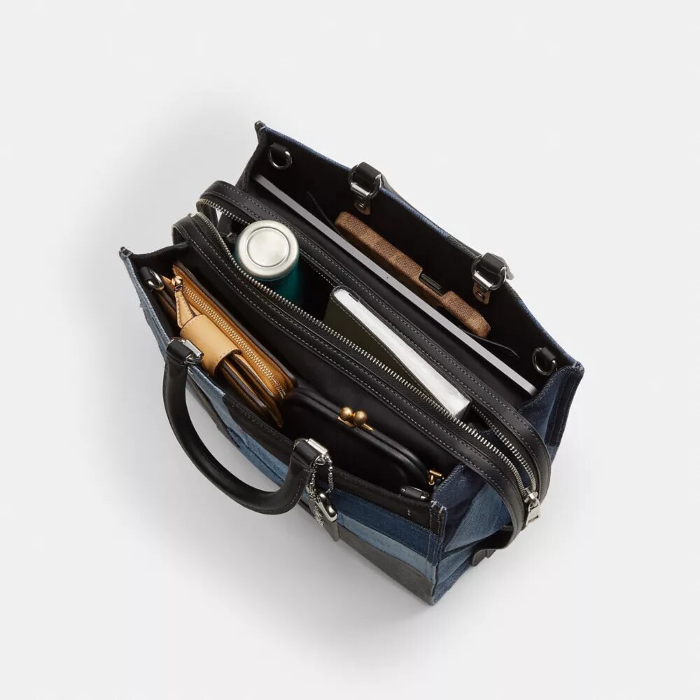 Borse Rogue con patchwork in denim riciclato