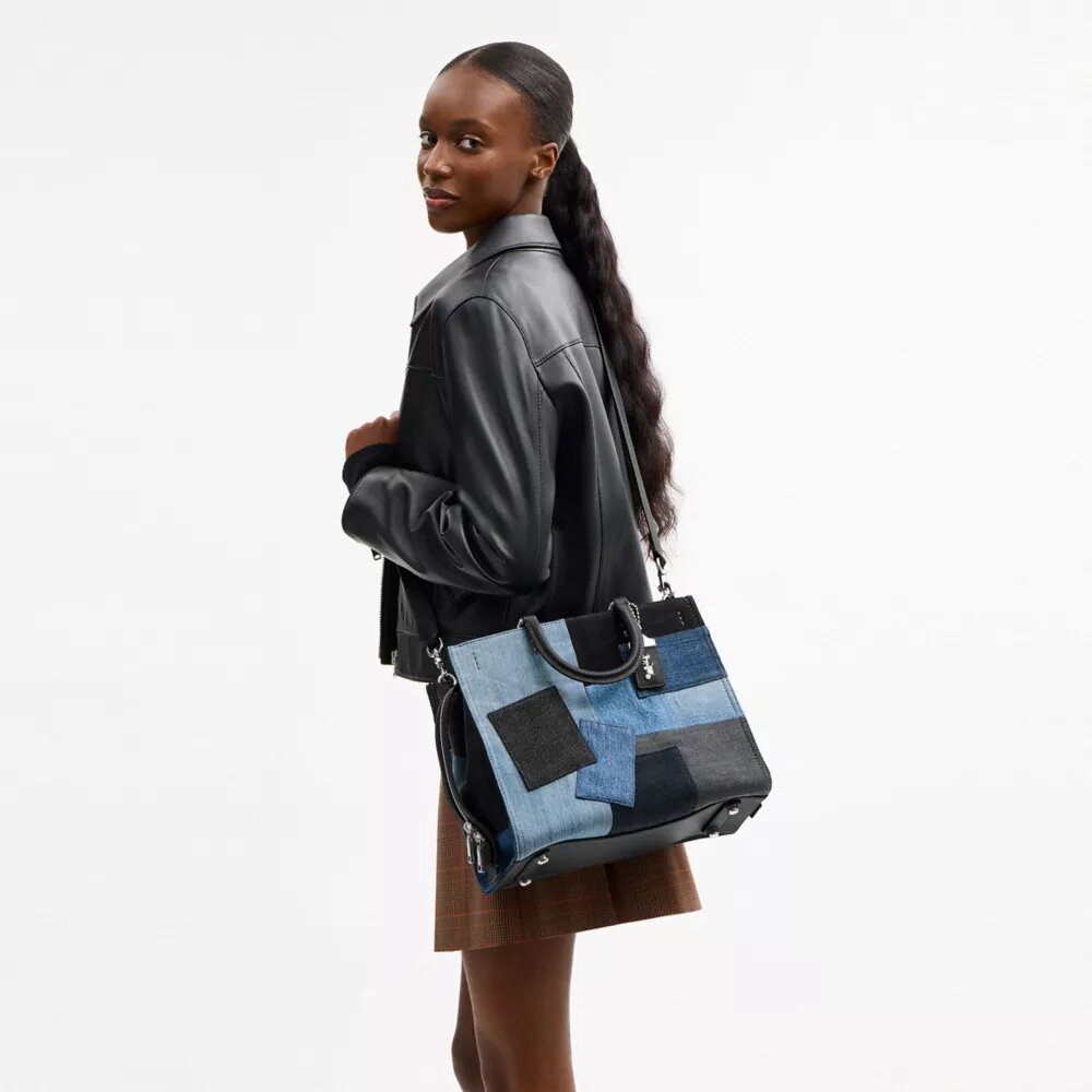 Borse Rogue con patchwork in denim riciclato