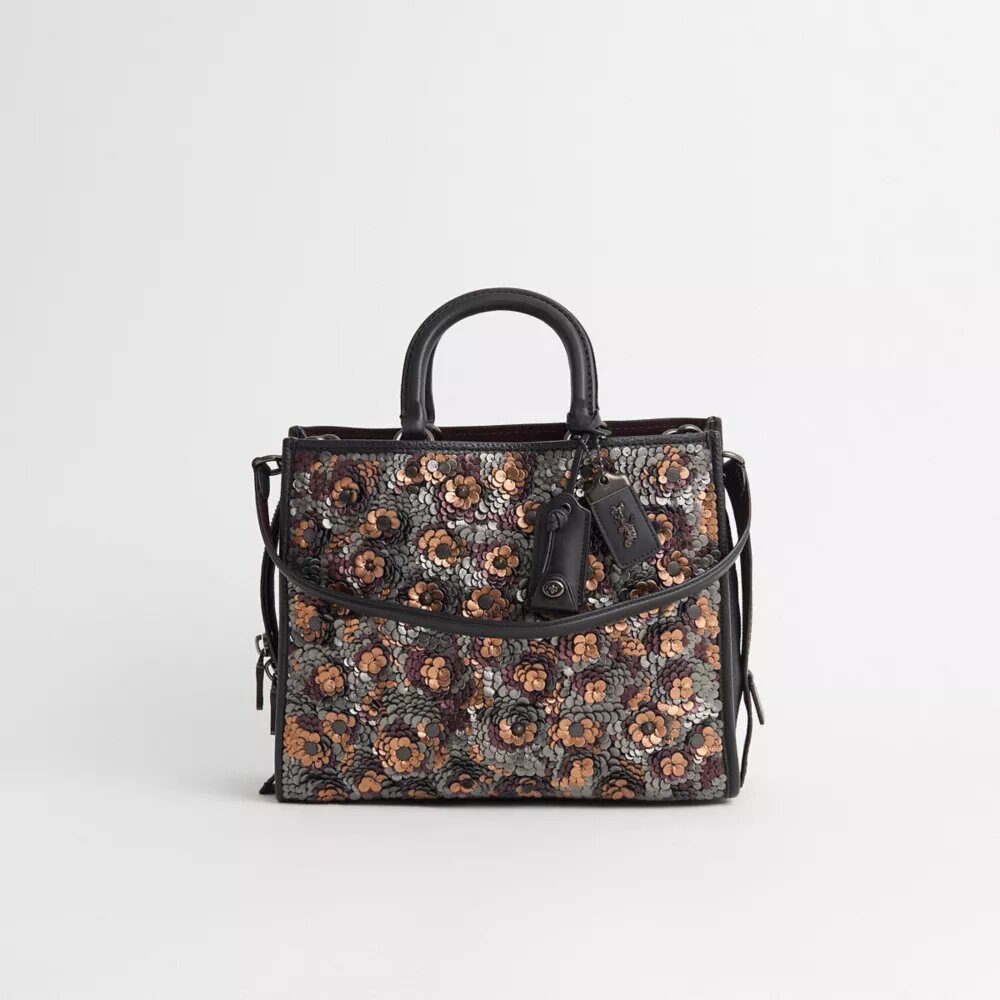 Borse Rogue restaurate con paillettes in pelle