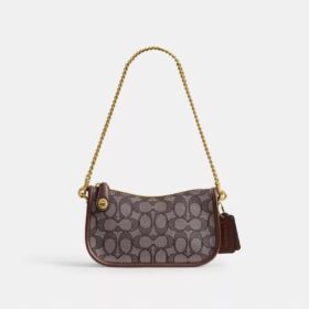 Borse Swinger 20 con catena in jacquard iconico