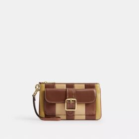 Borsello da polso Ashton con patchwork a strisce