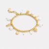 Bracciale con ciondoli a forma di perla e cuore