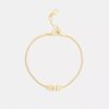Bracciale con perla cubica a rondella