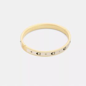 Bracciale rigido con cerniera a C ripetuta