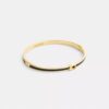 Bracciale rigido sottile smaltato con chiusura a cerniera e firma del marchio