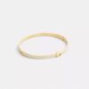 Bracciale rigido sottile smaltato con chiusura a cerniera e firma del marchio