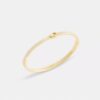 Bracciale rigido sottile smaltato con chiusura a cerniera e firma del marchio