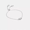 Bracciale scorrevole con cuore “Halo”