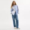 Camicia Oxford in patchwork di cotone riciclato