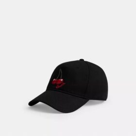 Cappellino da baseball con ciliegie ricamate
