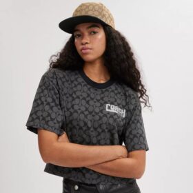 Cappello a tesa piatta in jacquard Signature