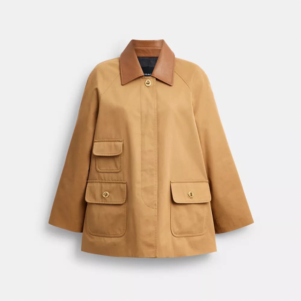 Cappotto svasato con chiusura Turnlock