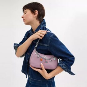 Catena Swagger argentata con ciondoli
