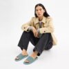 Ciabatte sportive Udele in tela jacquard Signature Canvas