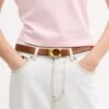 Cintura reversibile con fibbia a C scolpita, 25 mm