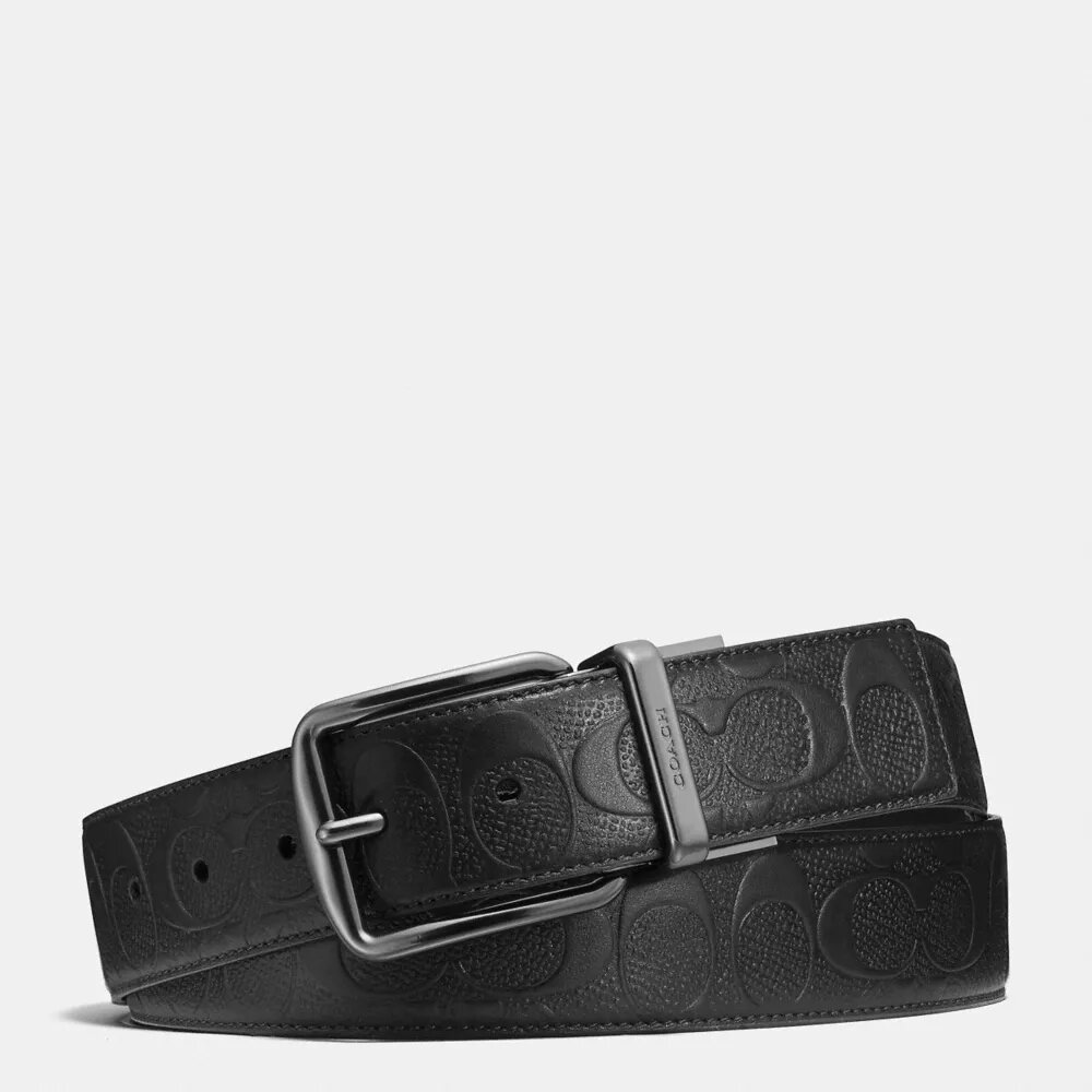 Cintura reversibile con fibbia a imbracatura, tagliata su misura, 38 mm