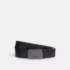 Cintura reversibile con fibbia a placca, da tagliare su misura, 38 mm