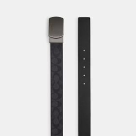 Cintura reversibile con fibbia a placca, da tagliare su misura, 38 mm