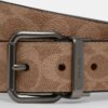 Cintura reversibile con fibbia a rullo, da tagliare su misura, 38 mm