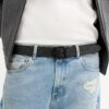 Cintura reversibile con fibbia a rullo incassata, da tagliare su misura, 38 mm