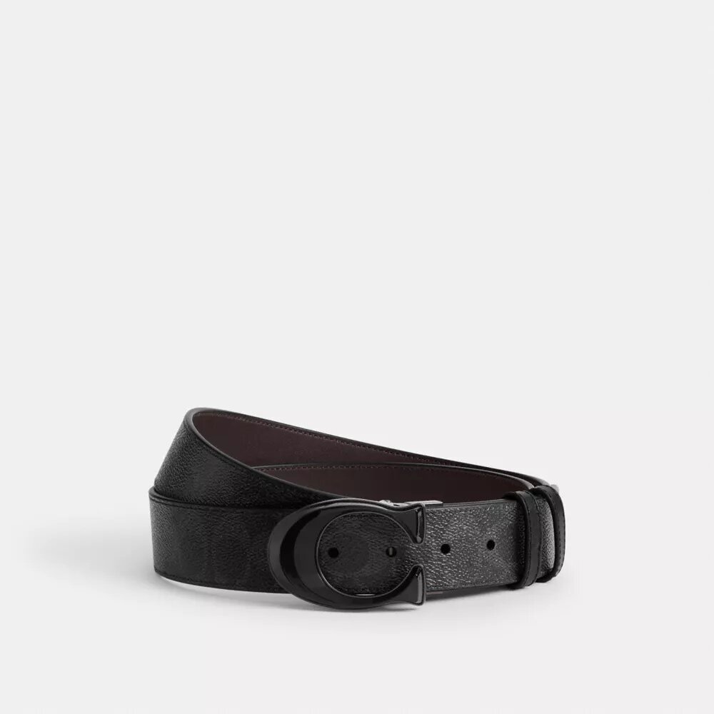 Cintura reversibile da tagliare su misura con fibbia esclusiva, 38 mm