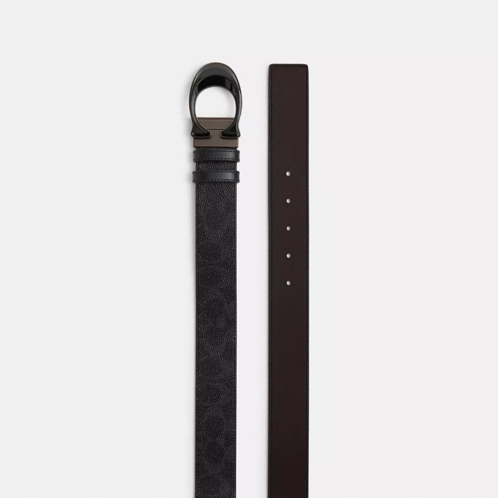 Cintura reversibile da tagliare su misura con fibbia esclusiva, 38 mm