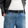 Cintura reversibile da tagliare su misura con placca incassata e fibbia a imbracatura, 38 mm
