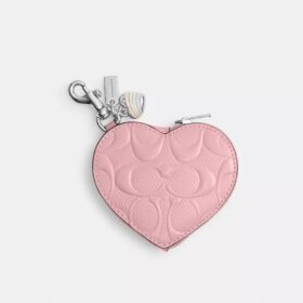 Ciondoli per borse a forma di cuore in pelle firmata con ciondoli a forma di cuore