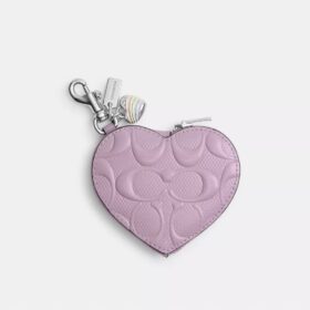 Ciondoli per borse a forma di cuore in pelle firmata con ciondoli a forma di cuore