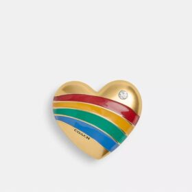 Ciondolo a forma di cuore arcobaleno per scarpe
