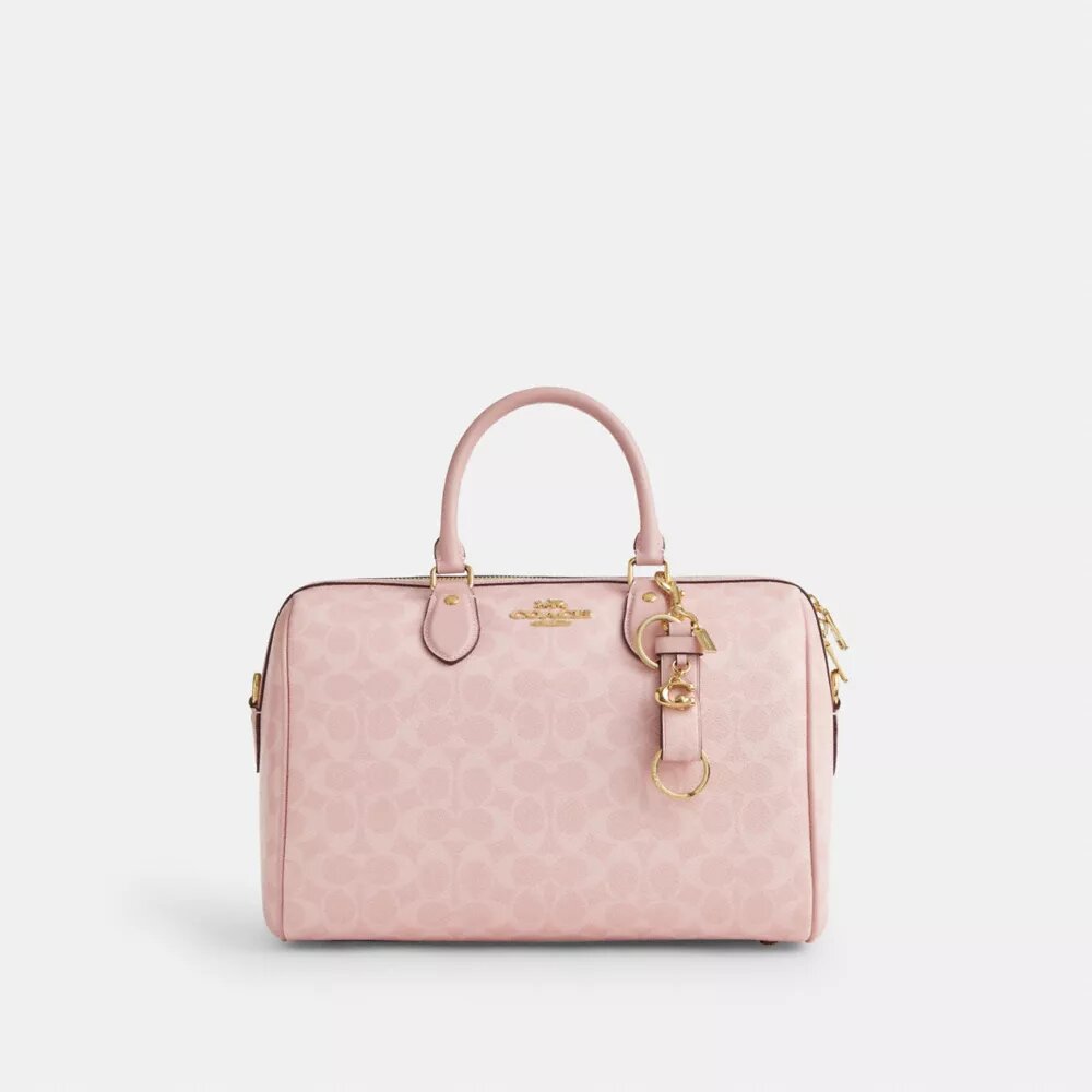 Ciondolo per borsa con chiusura a scatto in Signature Canvas