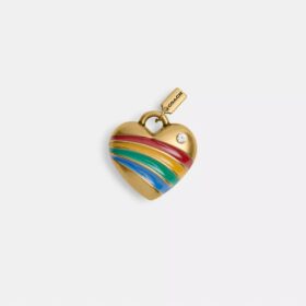 Ciondolo per lacci a forma di cuore arcobaleno